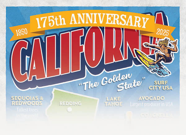 California Turns 175 — Celebrate with Our Commemorative Postcard