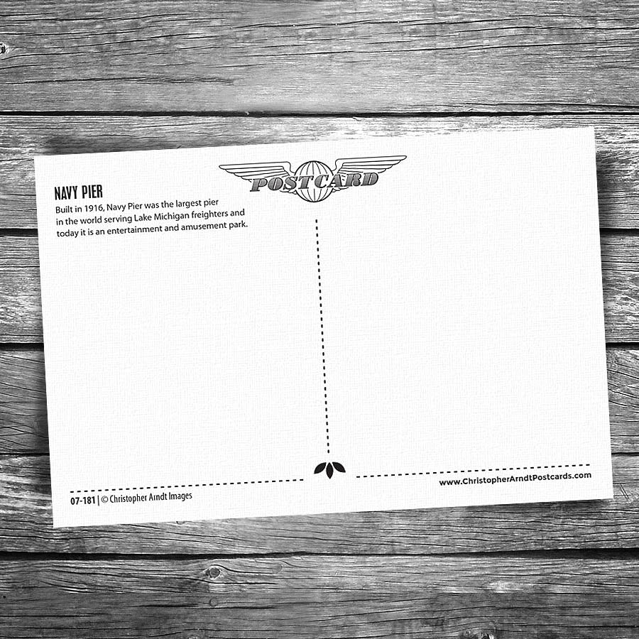 Chicago Navy Pier Tour Boats Postcard