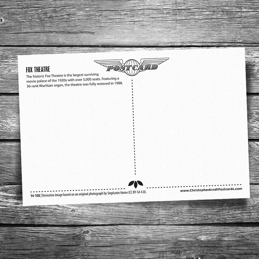 Detroit Fox Theatre Postcard