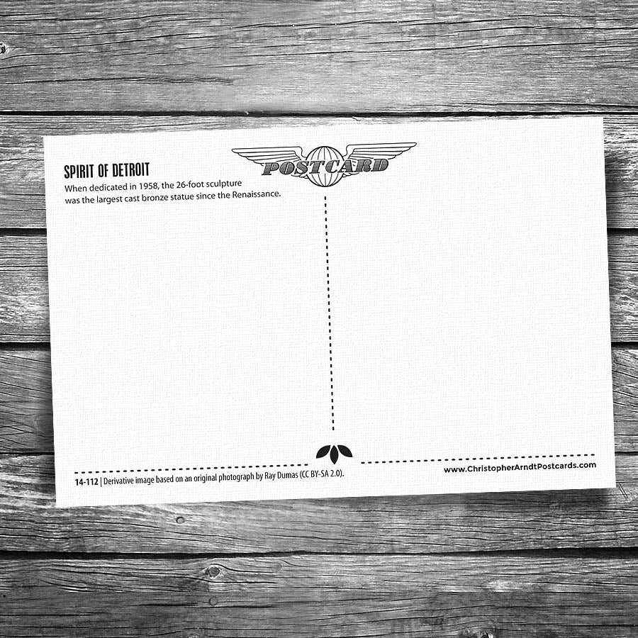 Spirit of Detroit Postcard