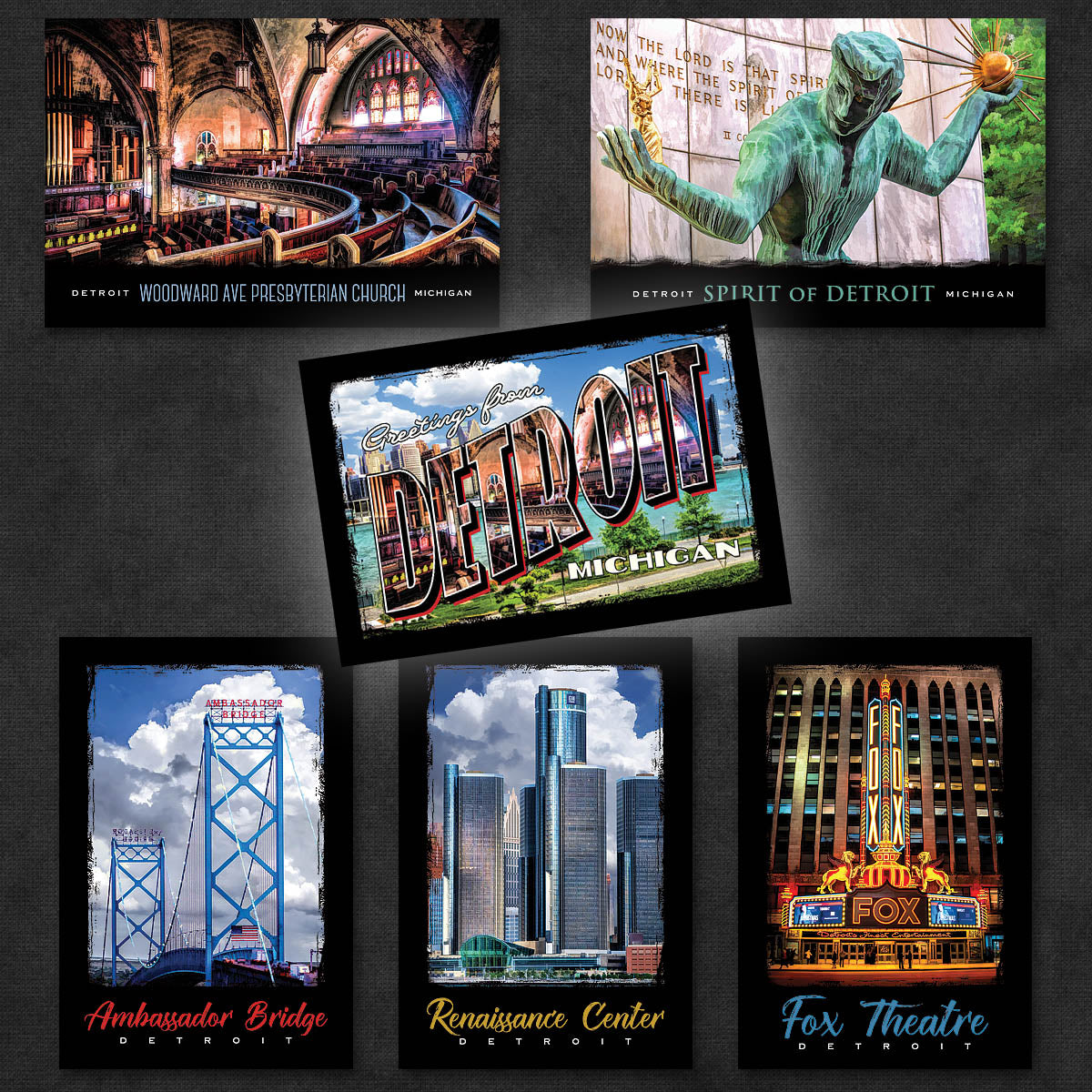 Detroit Postcards | Set of 12