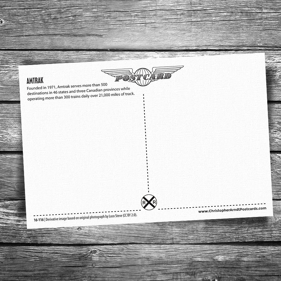 Amtrak Empire Builder Glacier Park Postcard