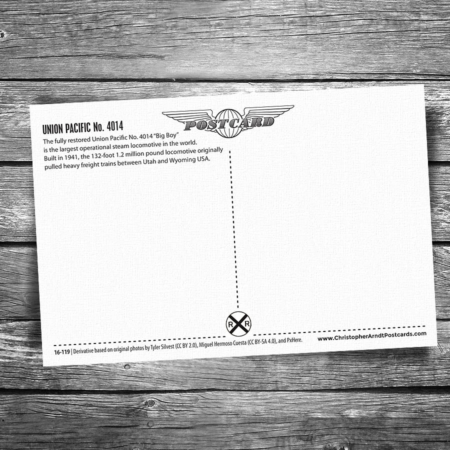 Union Pacific Big Boy Postcard