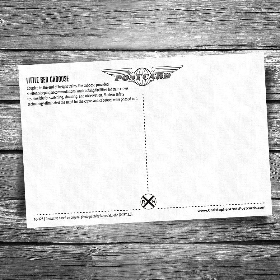 Little Red Caboose Postcard