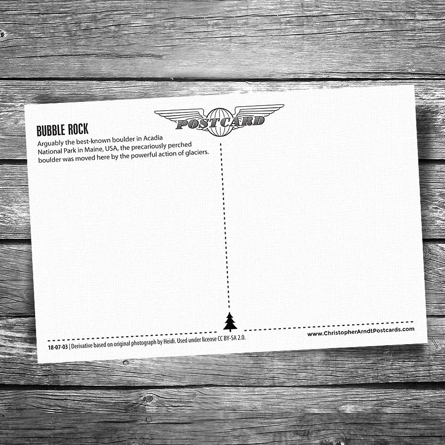 Acadia National Park Bubble Rock Postcard