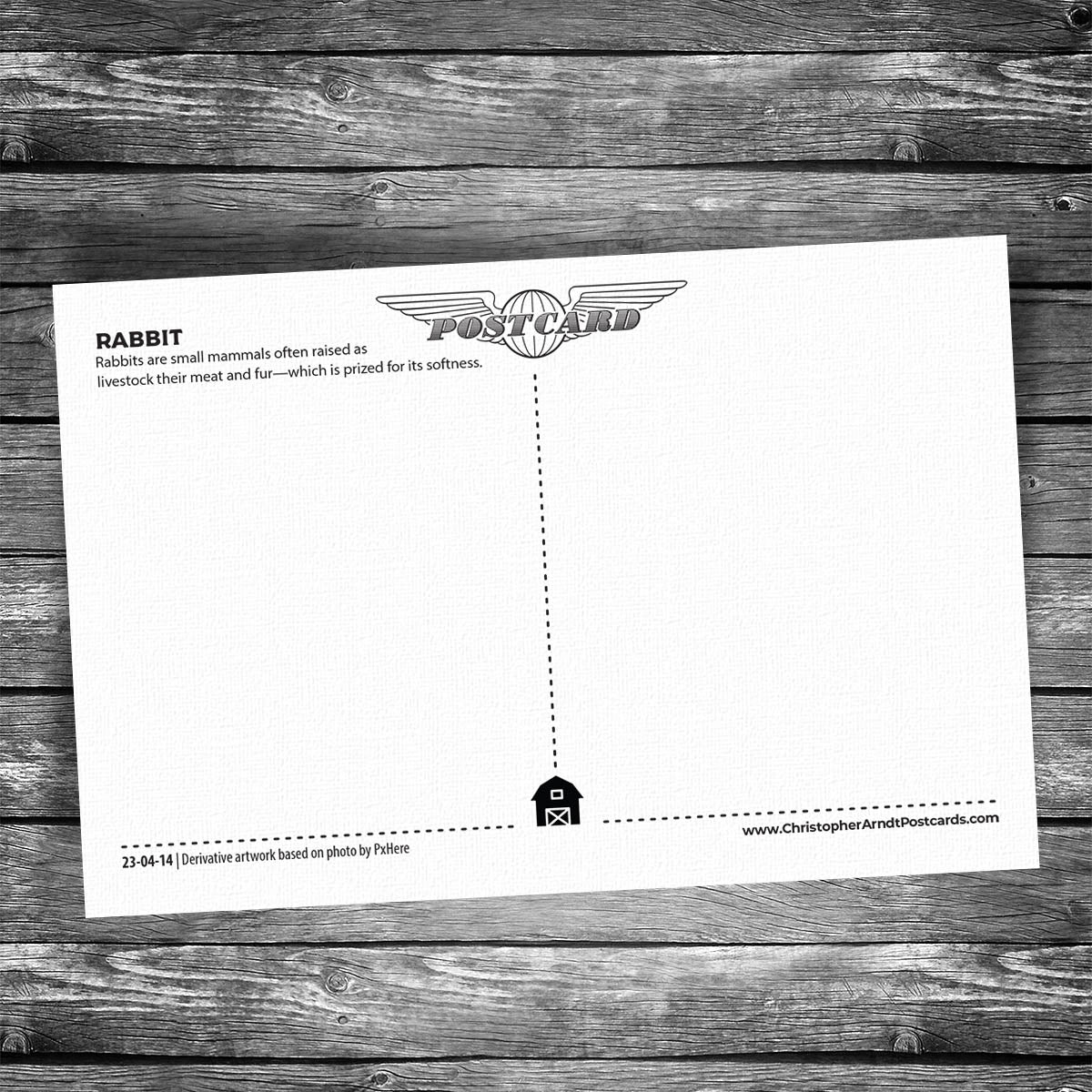 Rabbit Postcard