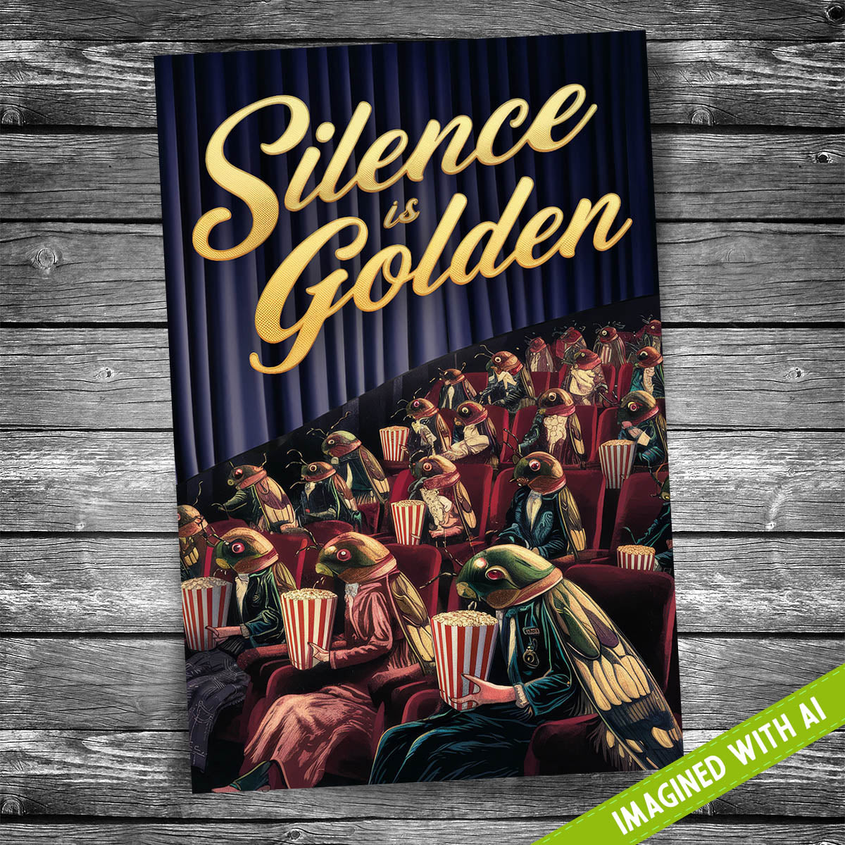 Cicada Silence is Golden Postcard
