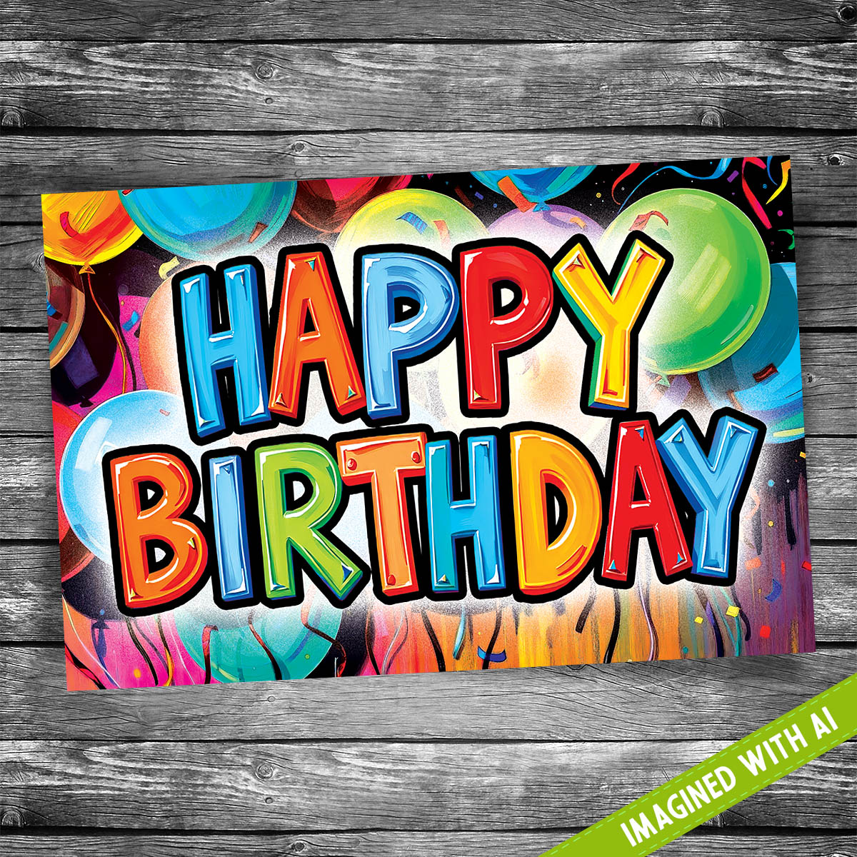 Happy Birthday Painting Postcard