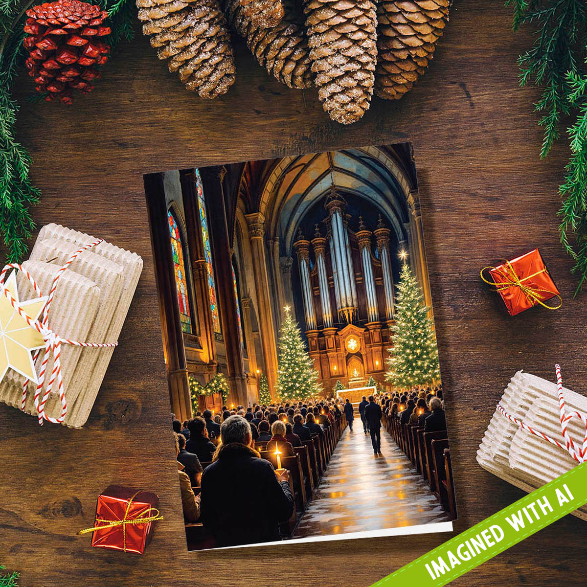 Candlelight Service | Blank Greeting Card - SET of 4