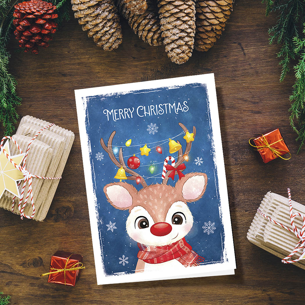 Rudolph the Red Nosed Reindeer | 5x7 Blank Card
