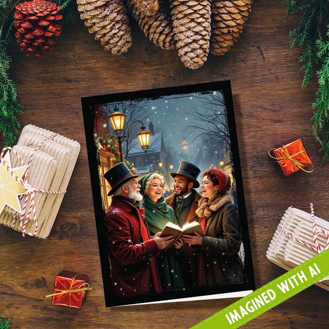 Christmas Caroling | 5x7 Blank Card
