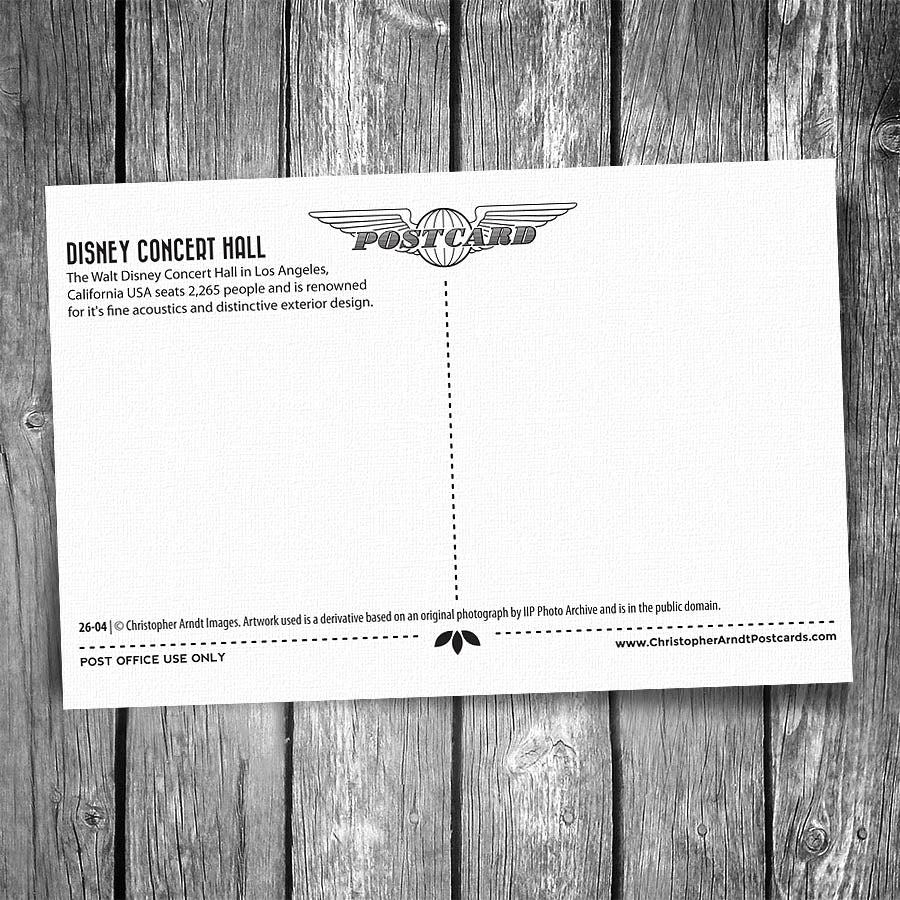 Disney Concert Hall Postcard