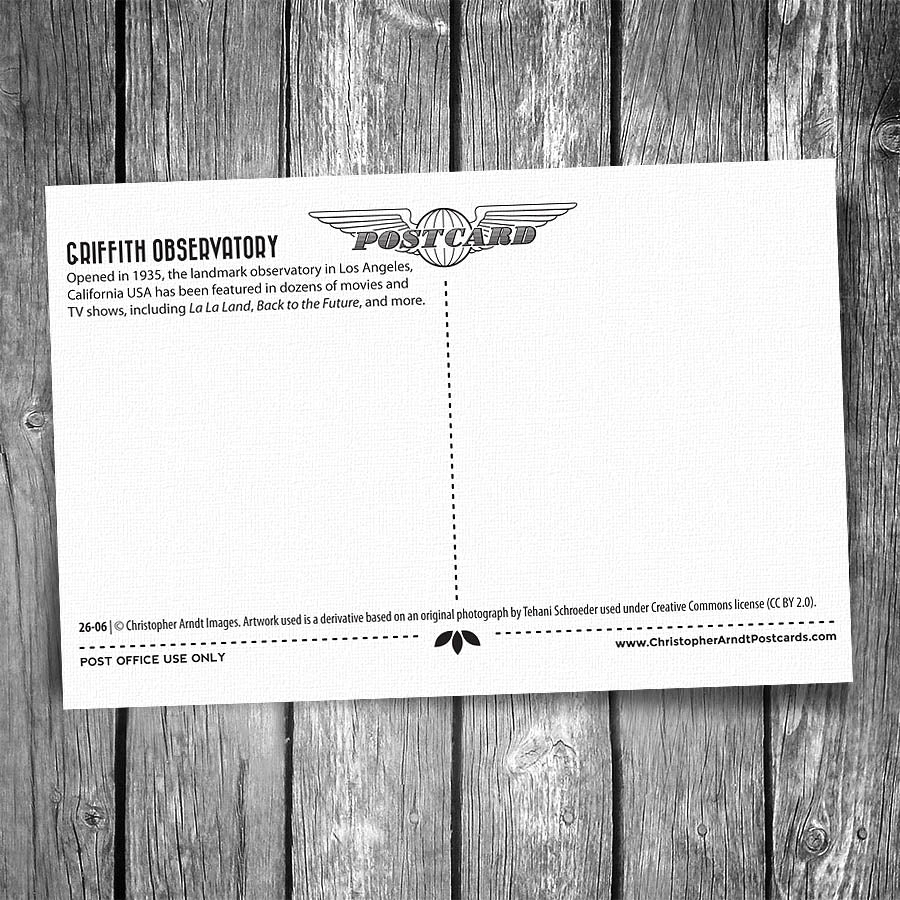 Griffith Observatory Postcard