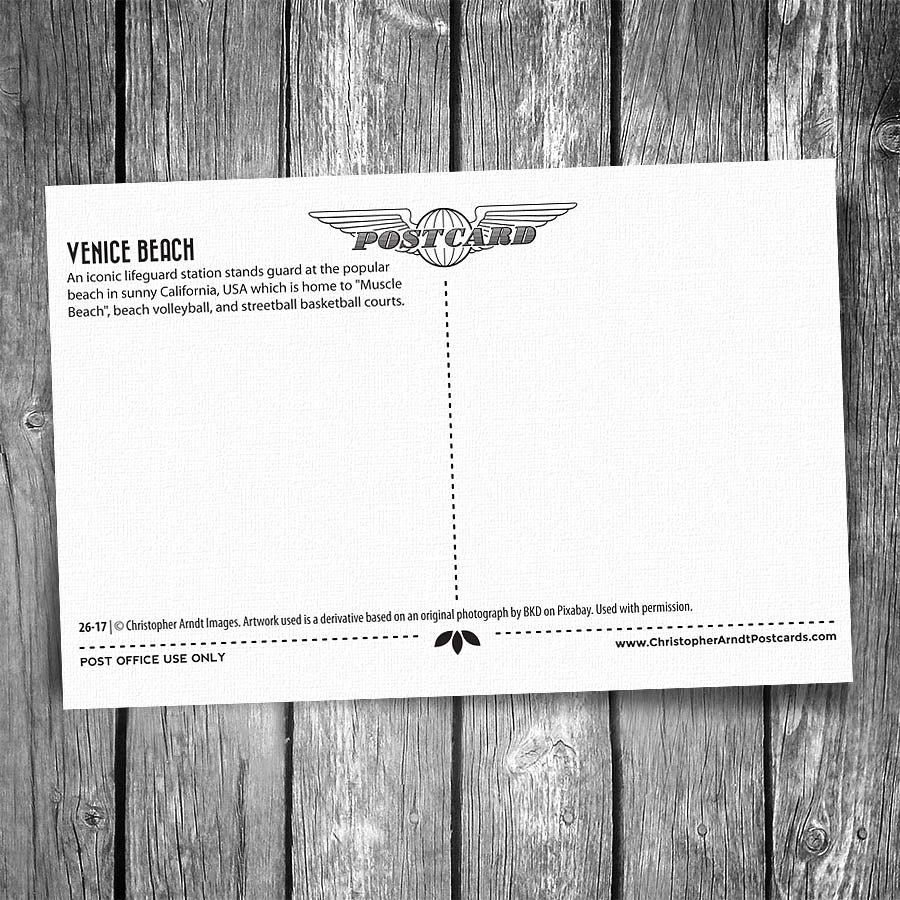 Venice Beach Lifeguard Station Postcard