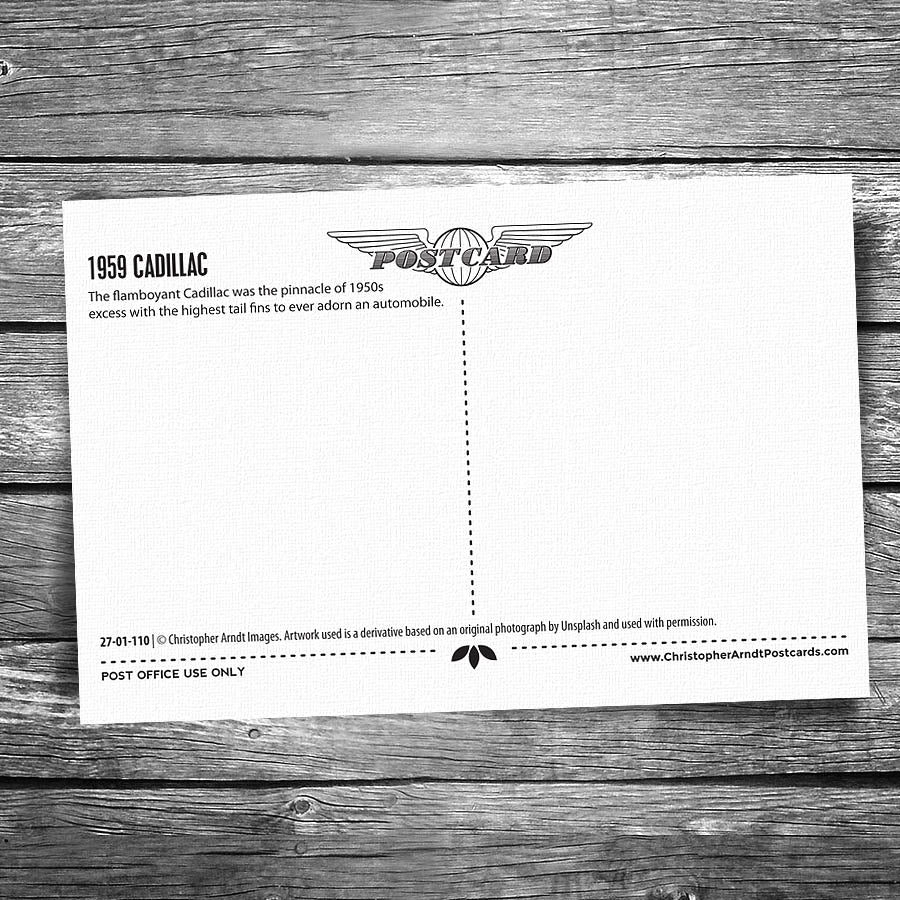 Pink Cadillac Postcard