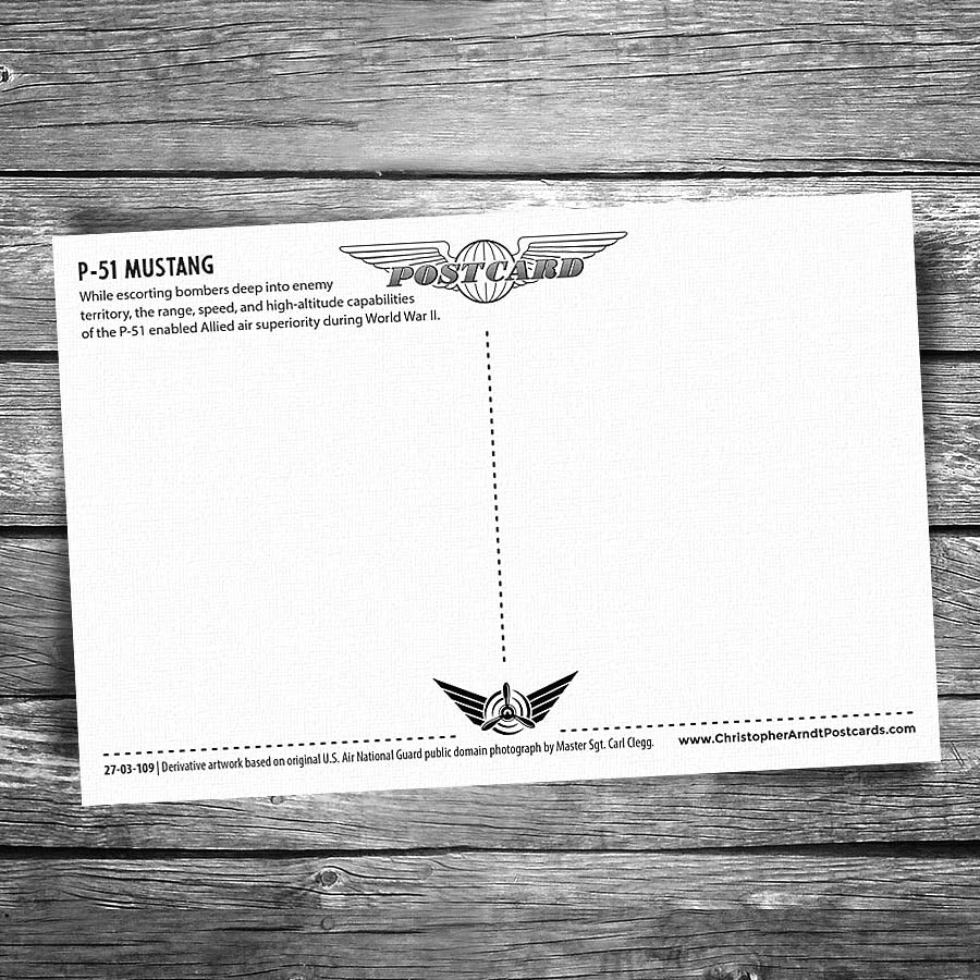 P-51 Mustang Postcard