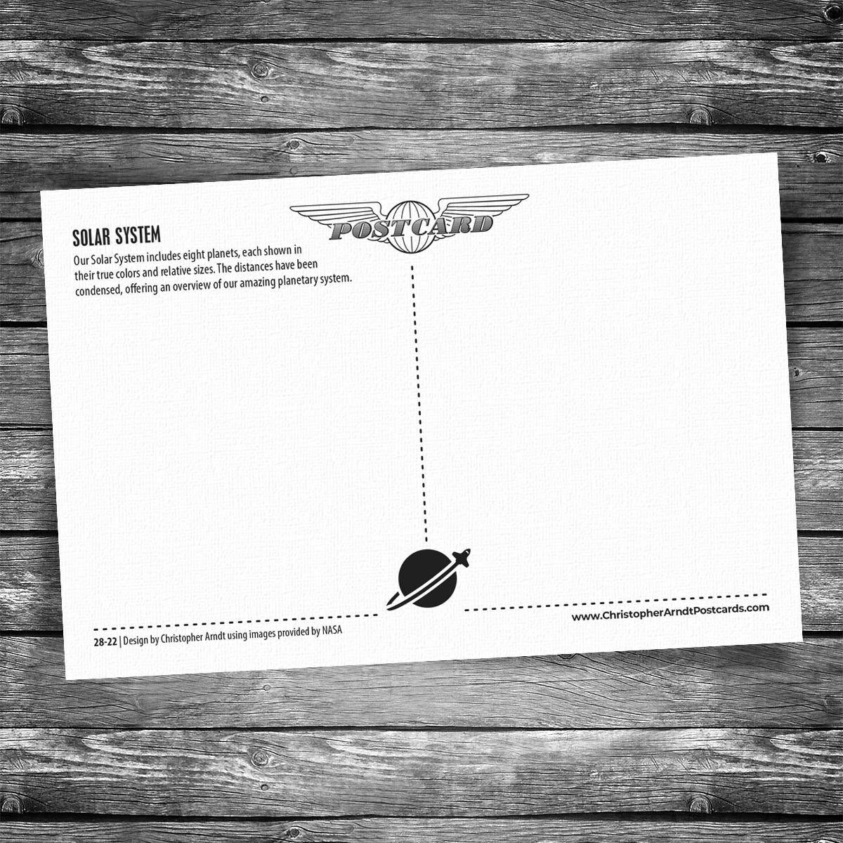 Solar System Postcard