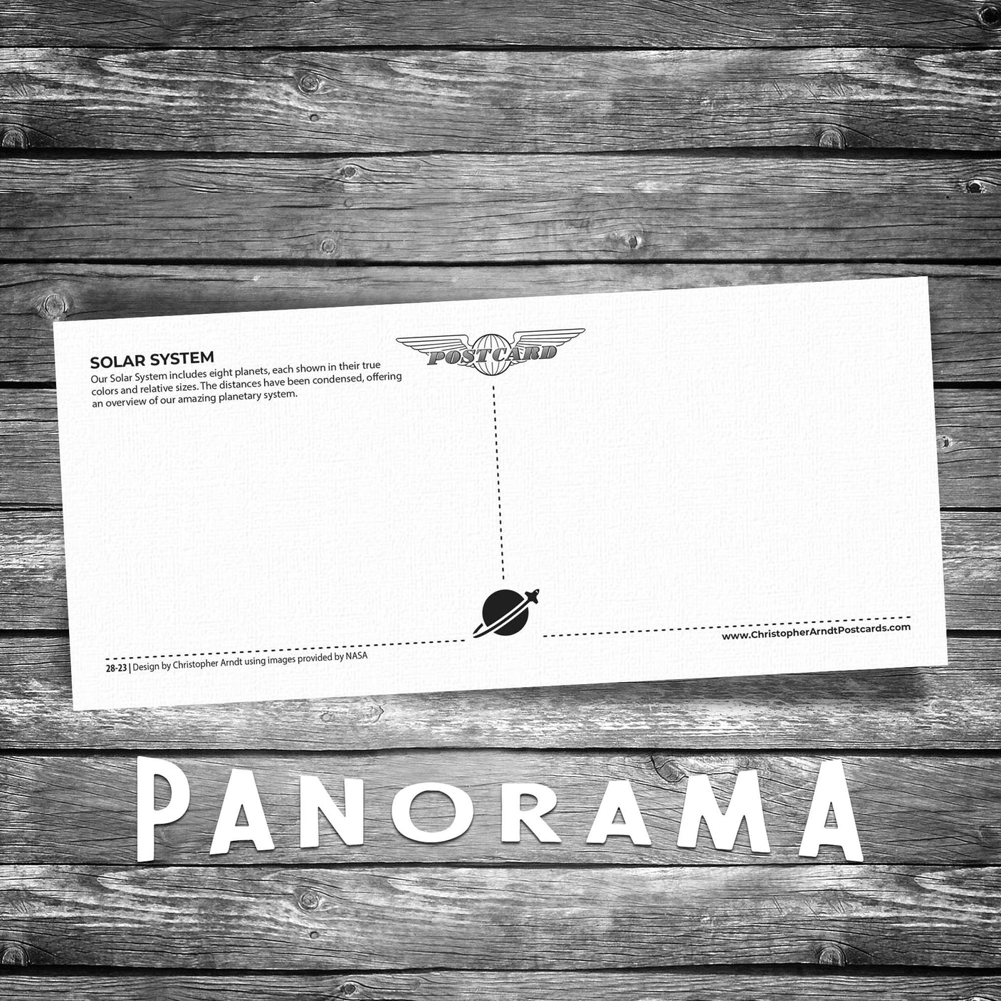 Solar System Panorama Postcard