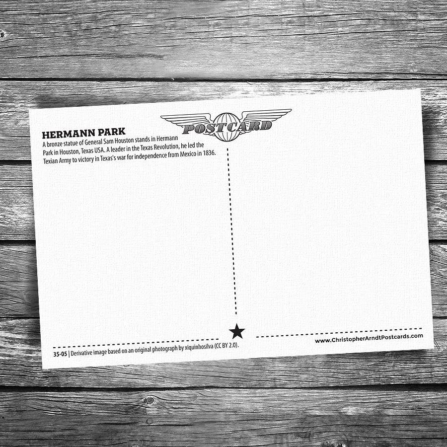 Sam Houston Monument Postcard