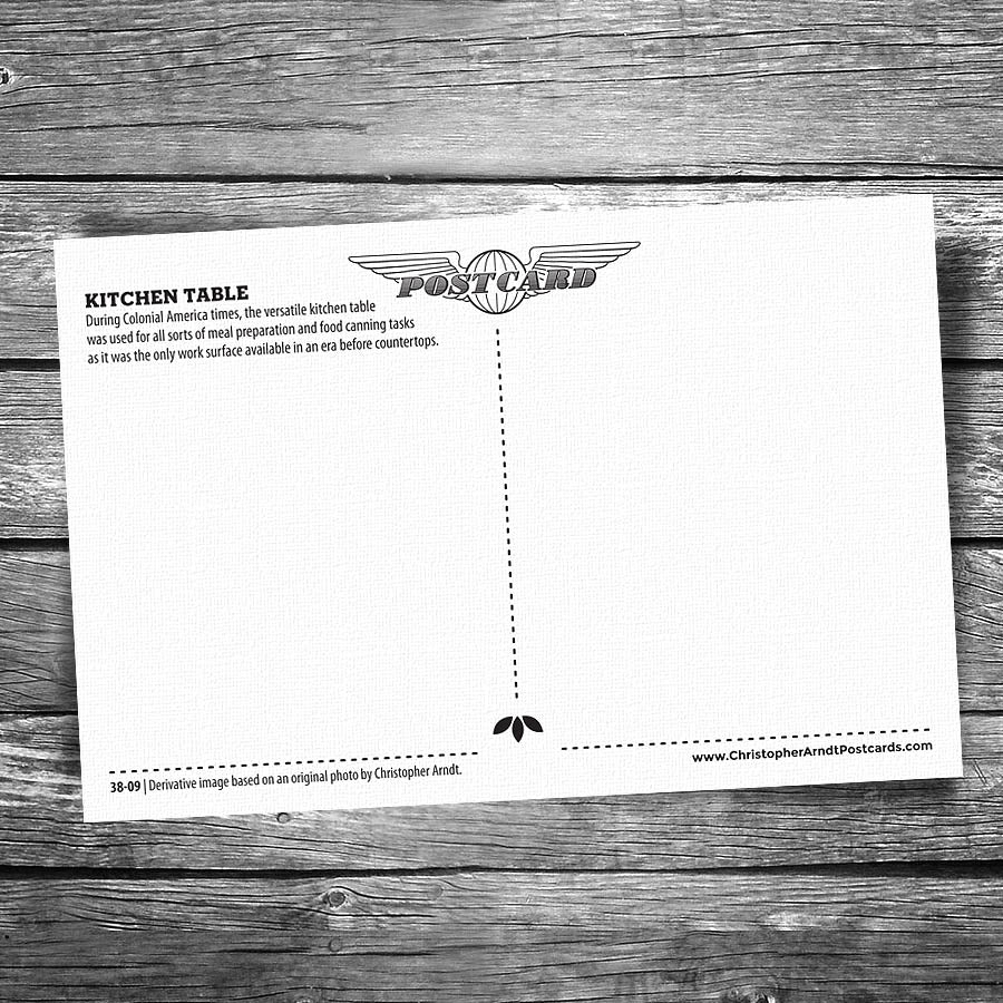 Farm Kitchen Table Postcard