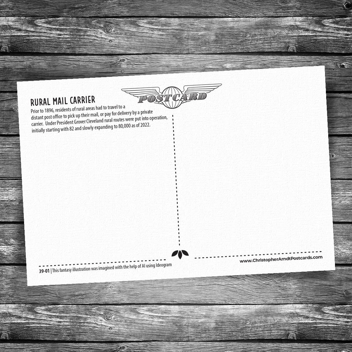 Rural Mail Carrier Postcard