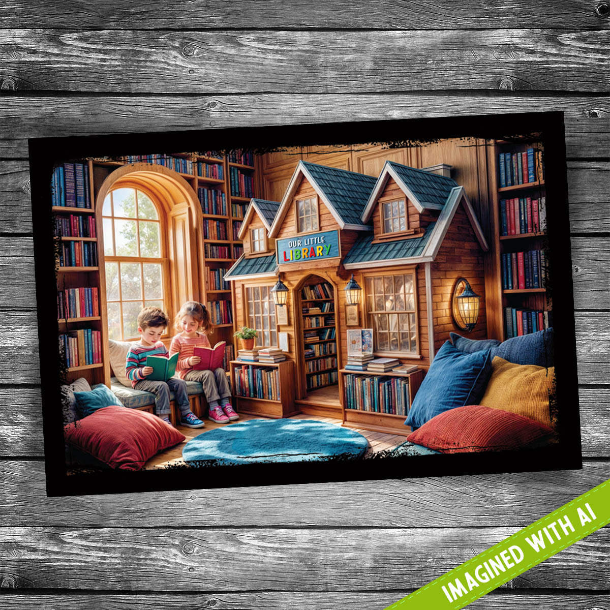 Enchanting Library Postcard