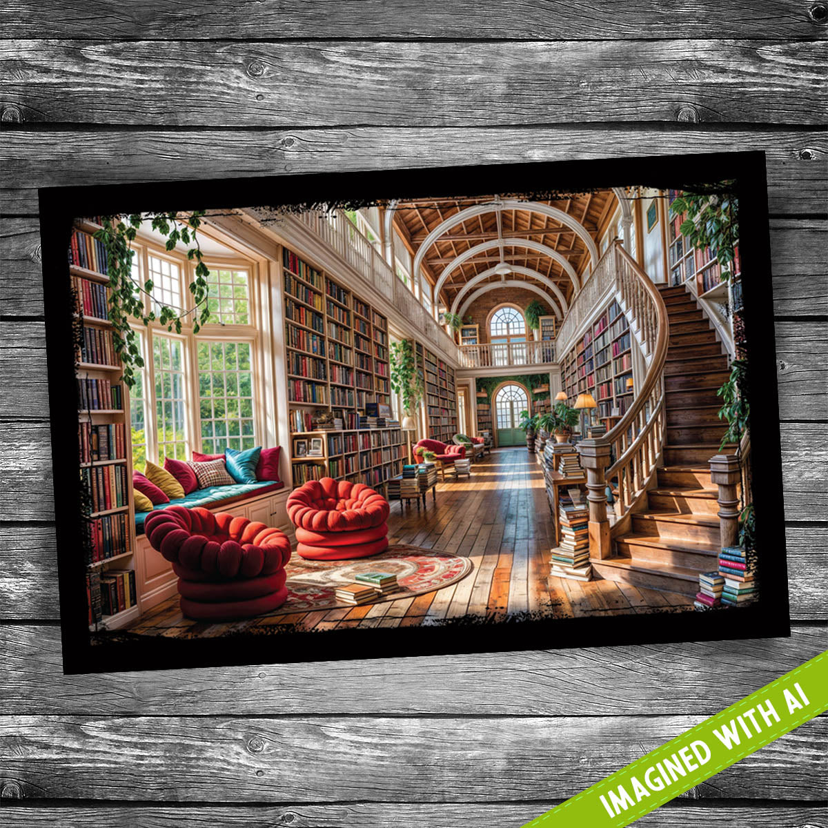 Bookstore Wonderland Postcard
