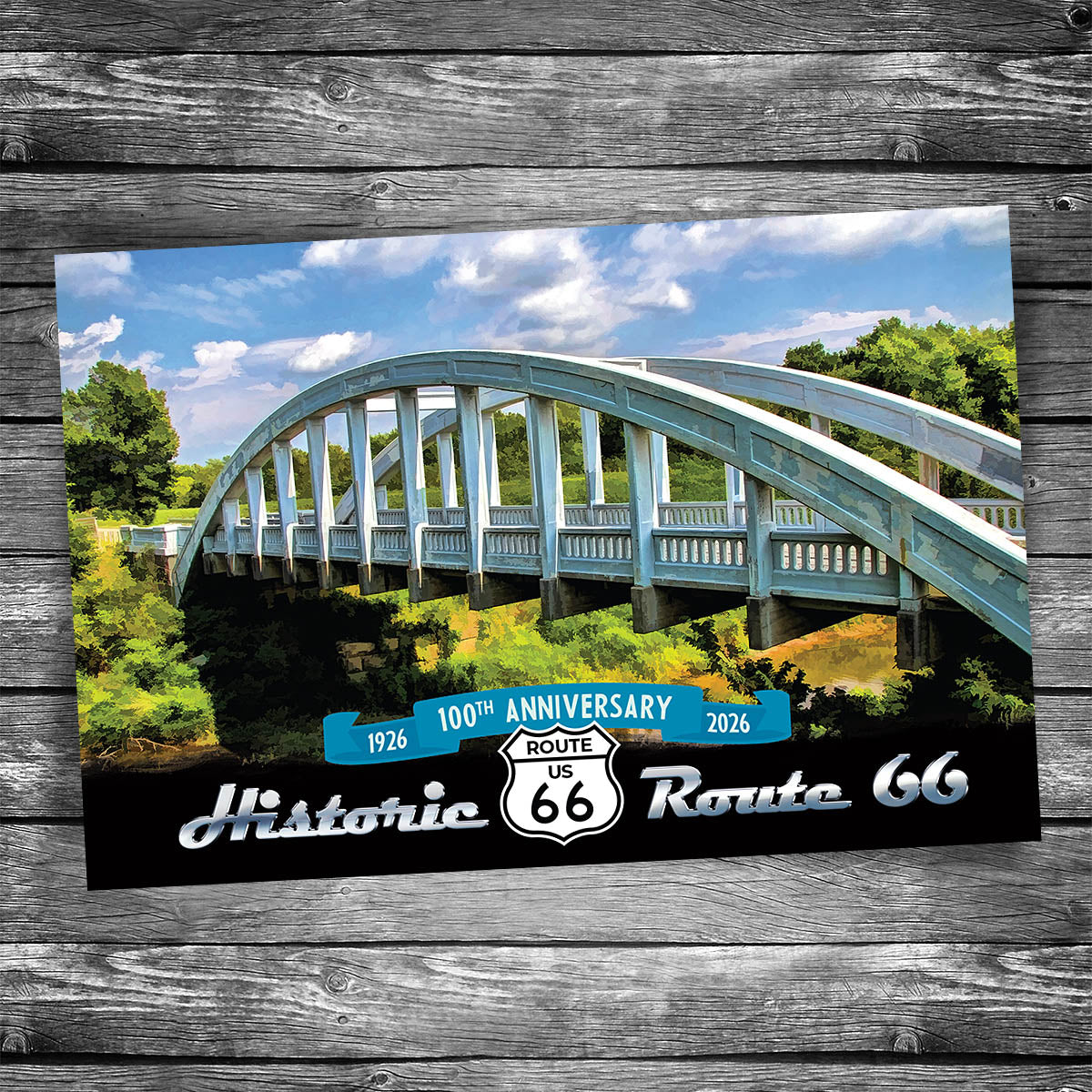 Route 66 Rainbow Bridge Postcard - 100th Anniversary