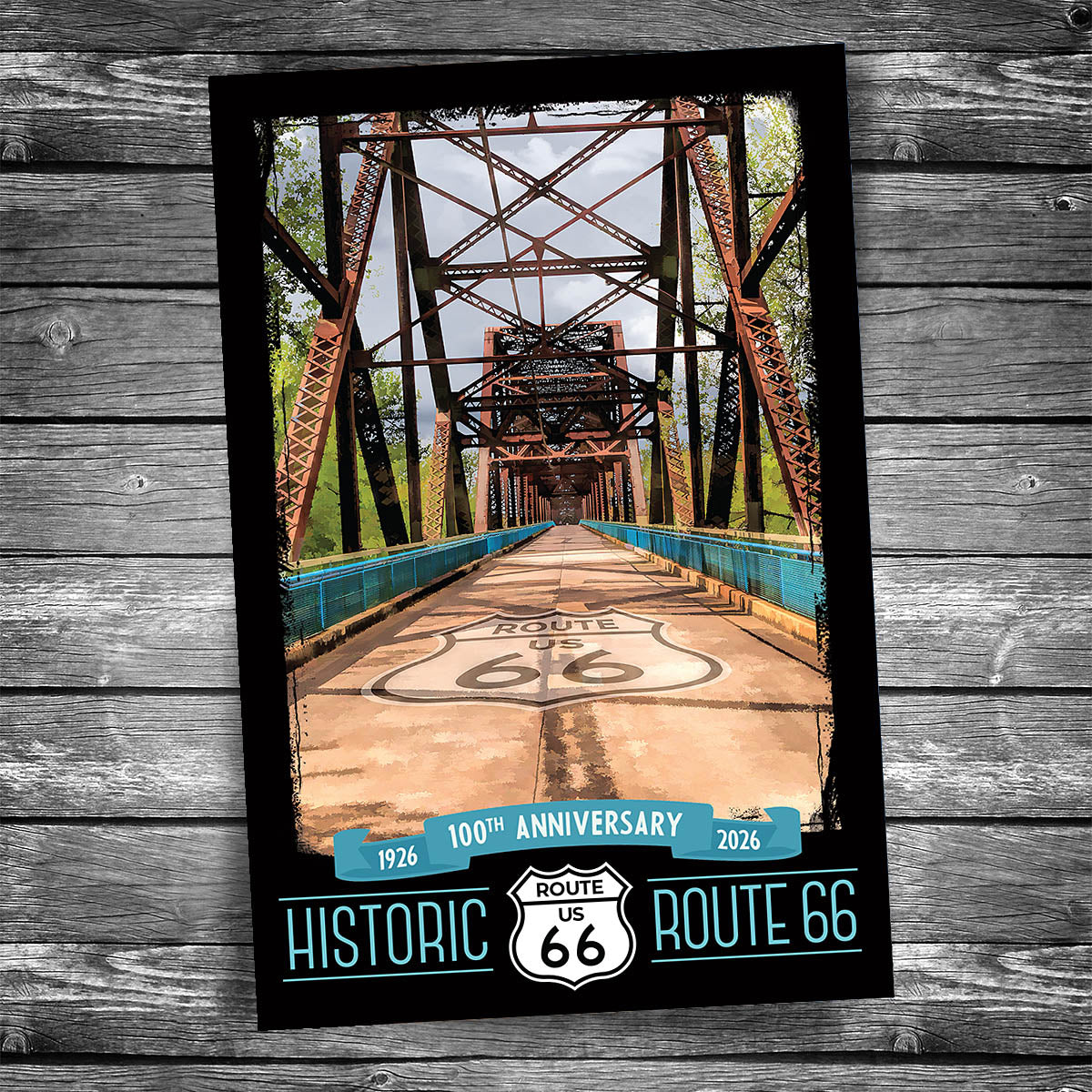 Route 66 Chain of Rocks Bridge Postcard - 100th Anniversary