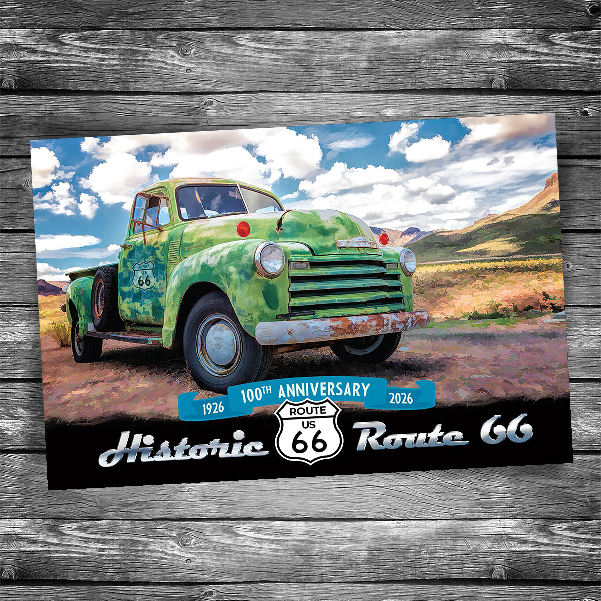 Route 66 Chevy Truck Postcard - 100th Anniversary