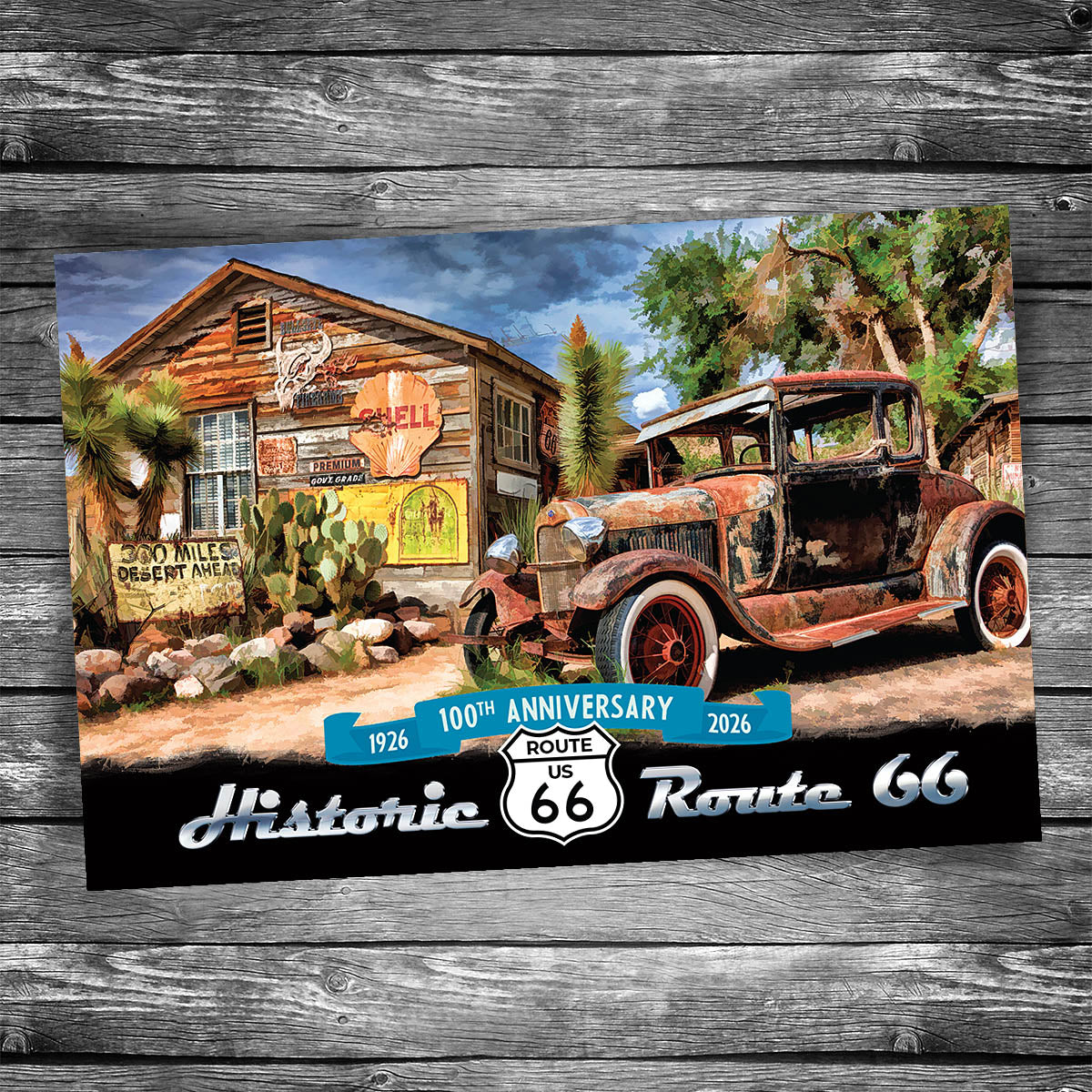 Route 66 Hackberry General Store Postcard - 100th Anniversary