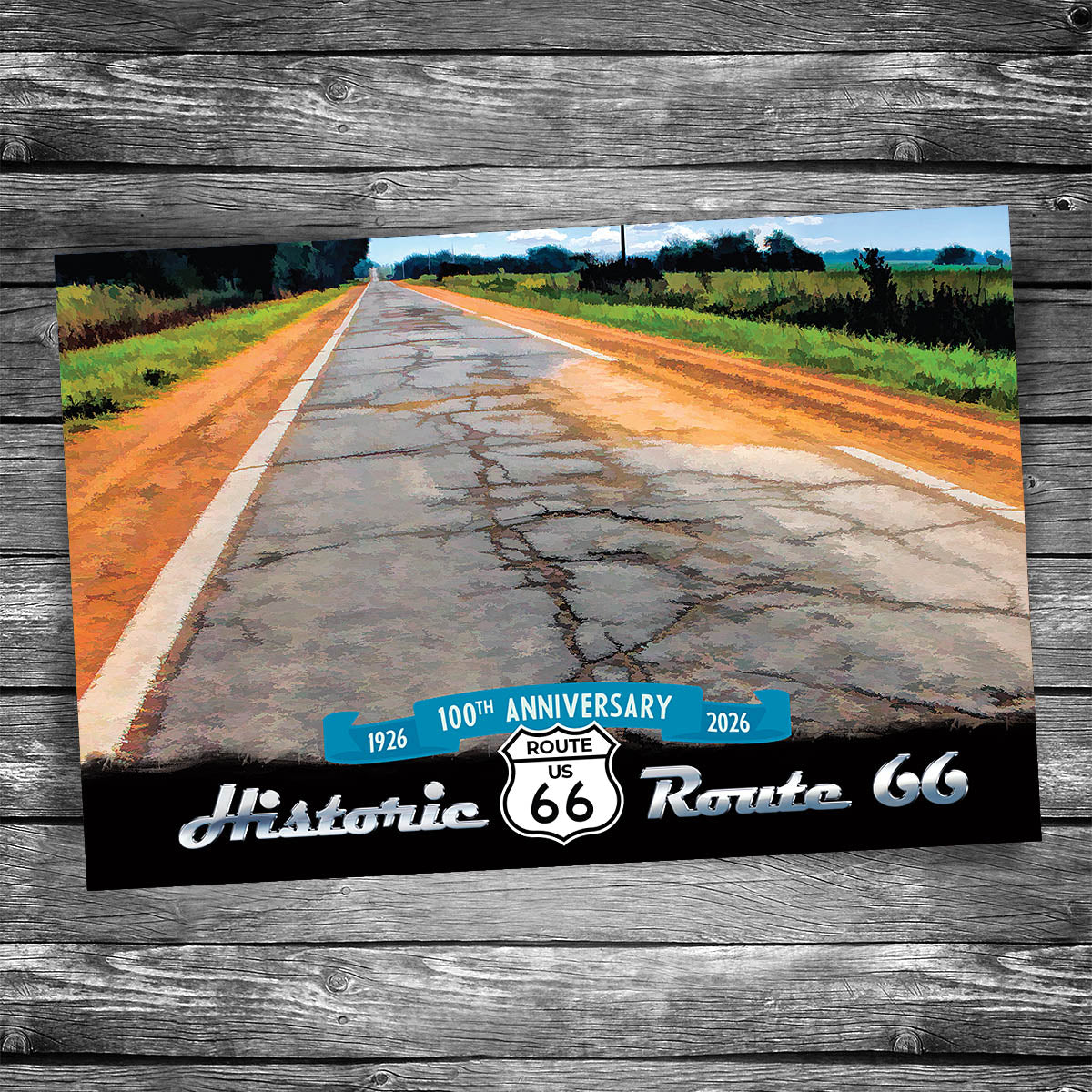 Route 66 Ribbon Road Postcard - 100th Anniversary