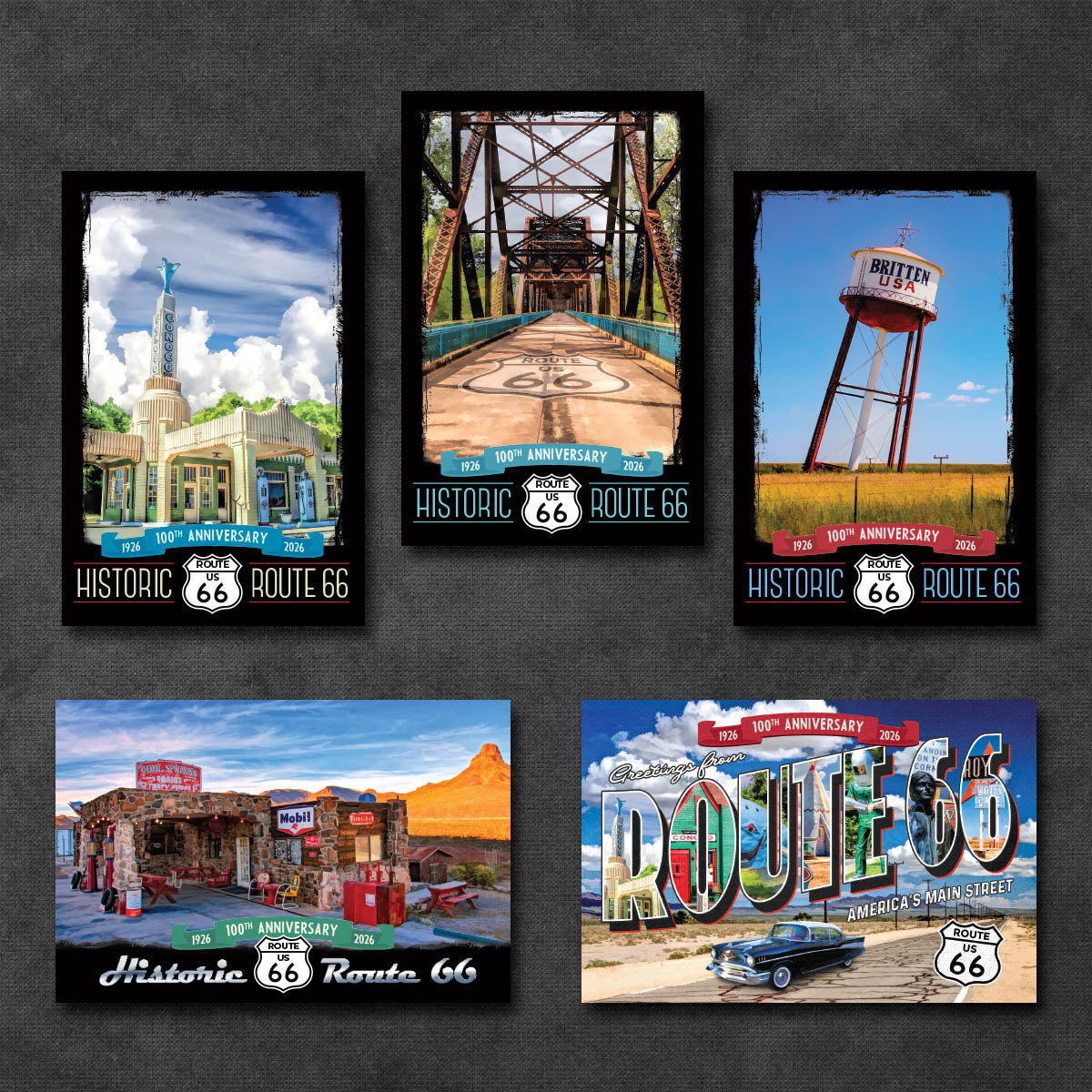 Route 66 Postcards | Set of 36 | 100th Anniversary