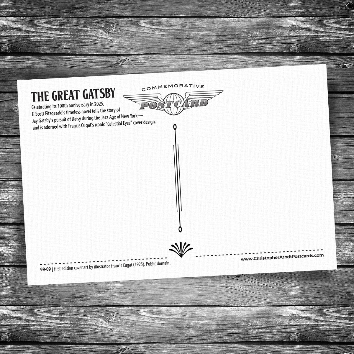 The Great Gatsby - 100th Anniversary Postcard