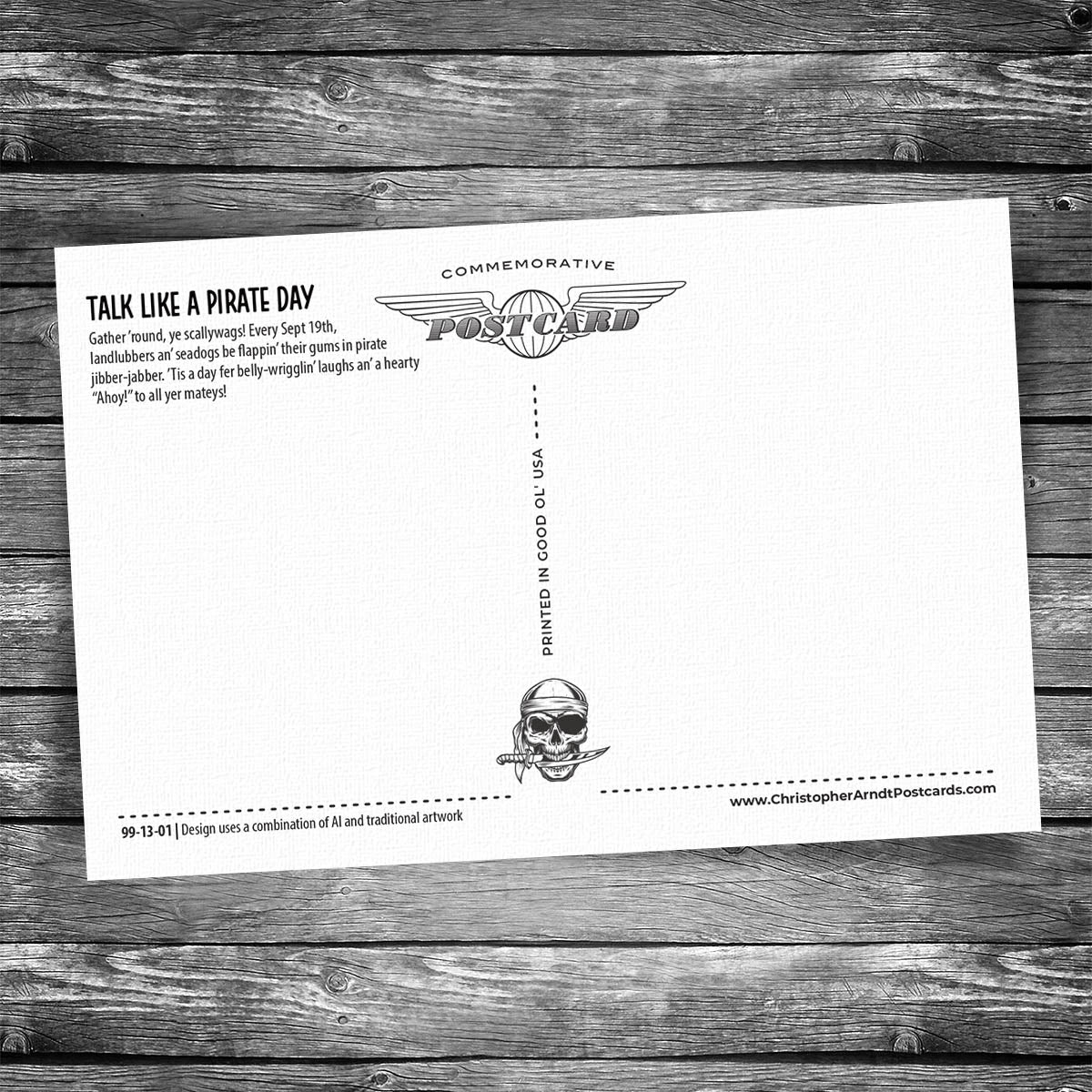 Talk Like a Pirate Day Postcard