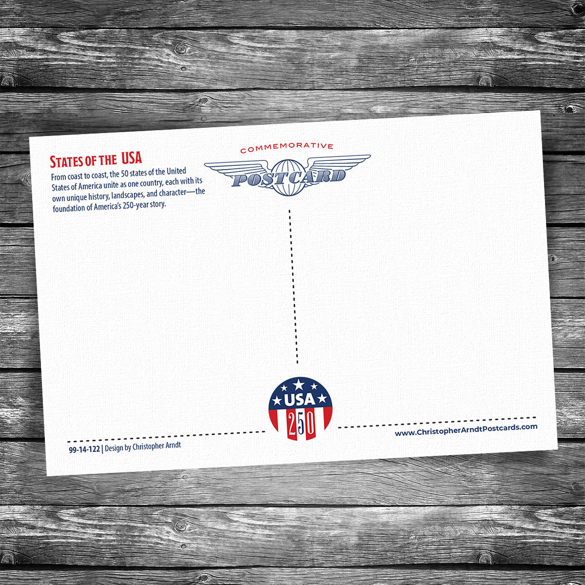 Flag of US States Postcard