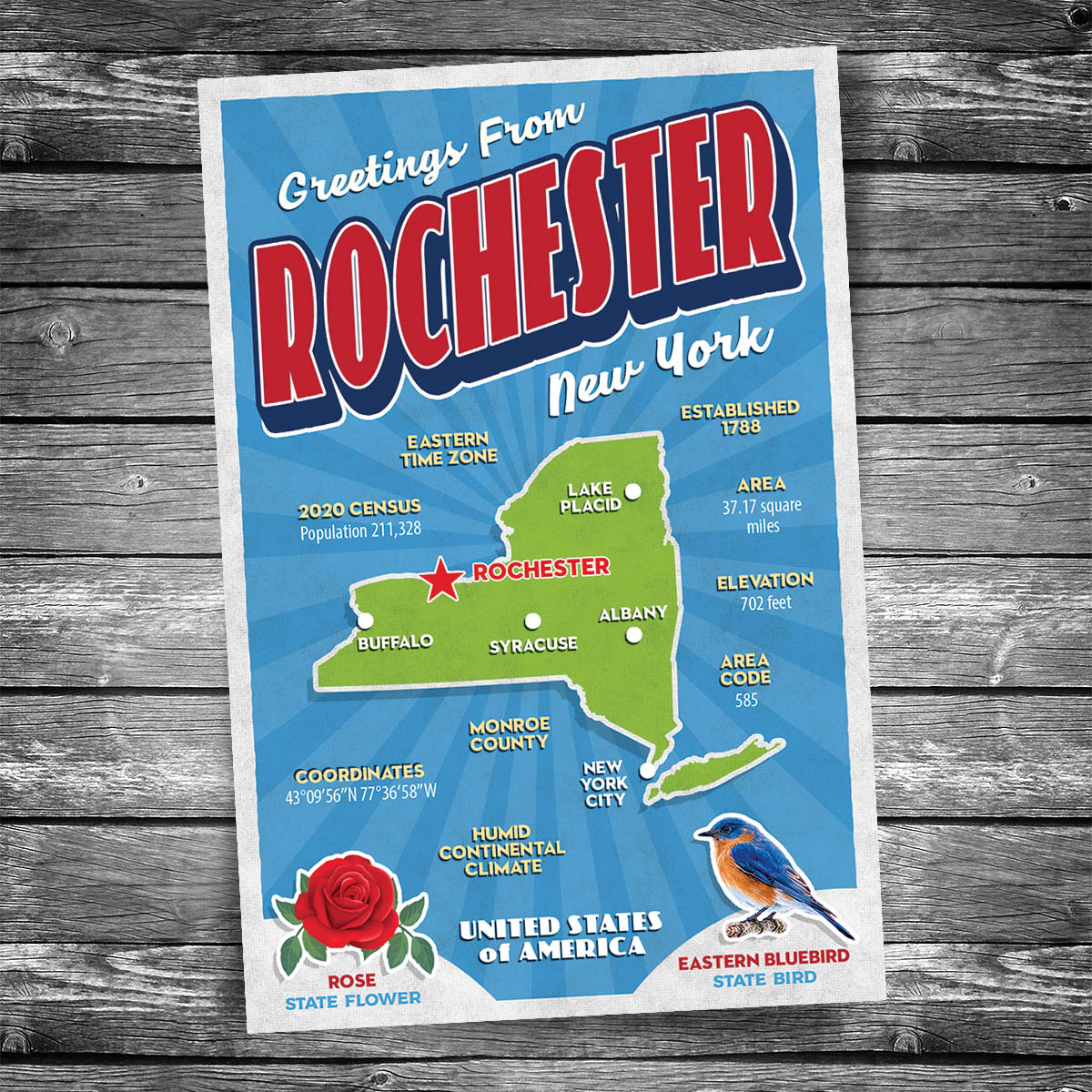 Greetings from Rochester NY Postcard | Set of 8