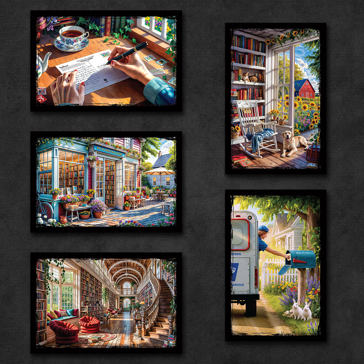 Letters, Books, & More | Postcard Set of 14