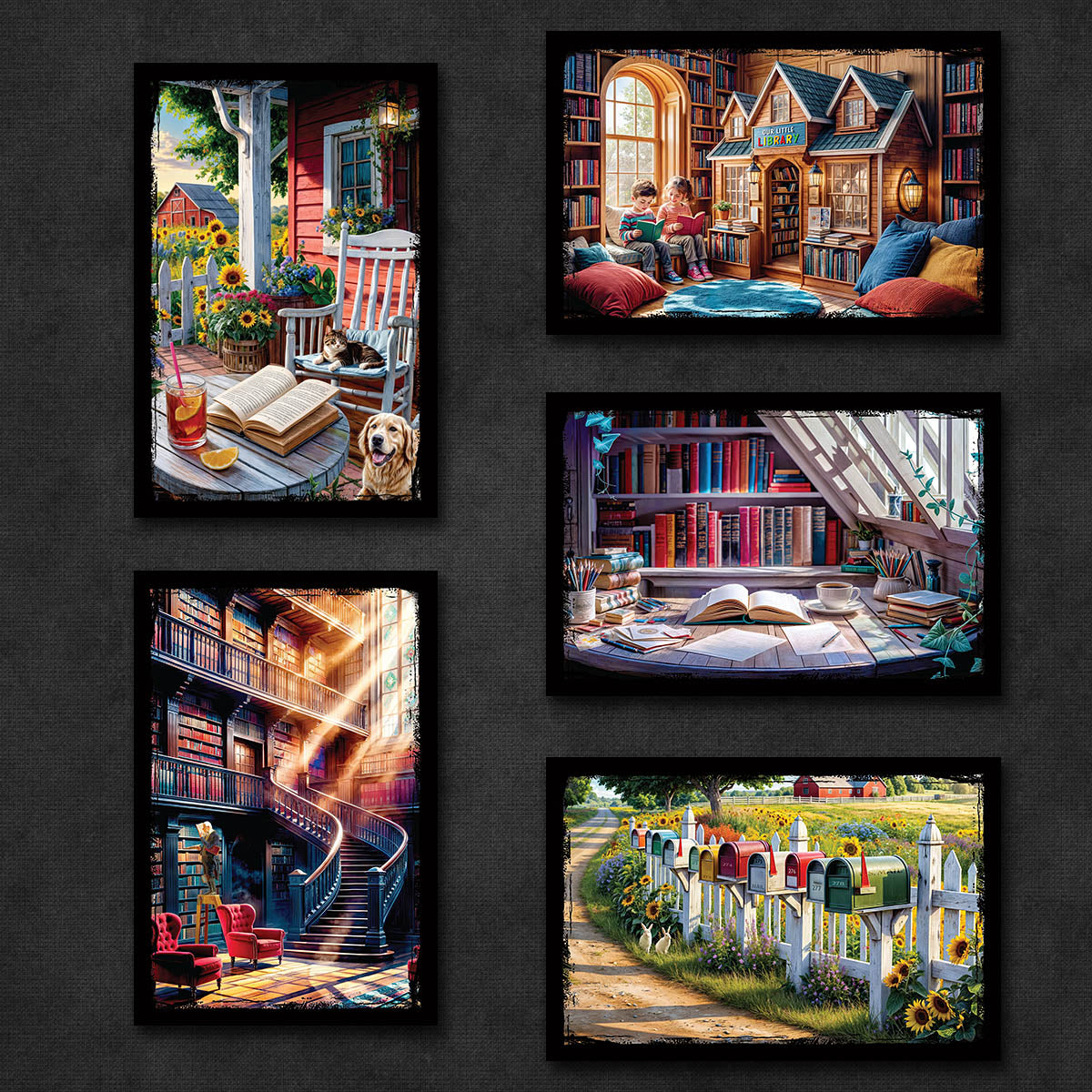 Letters, Books, & More | Postcard Set of 14