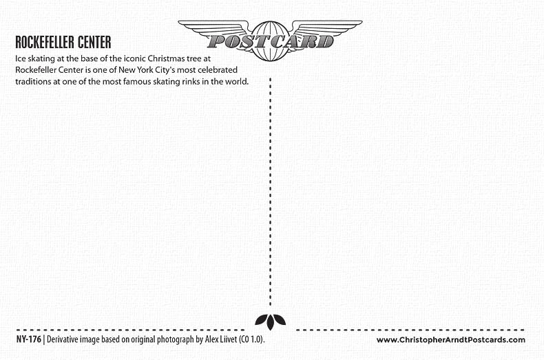 Rockefeller Center Ice Rink New York City Postcard