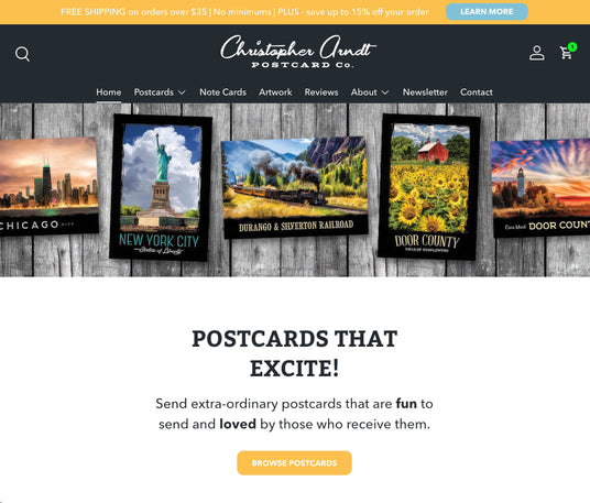 Where to buy postcards online | Christopher Arndt Postcard Co