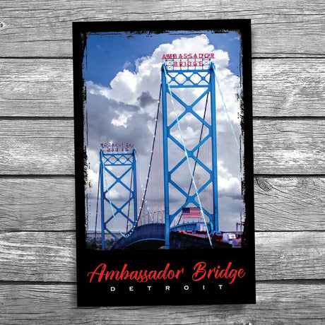Detroit Ambassador Bridge Postcard