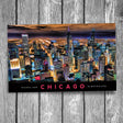 Chicago at Night Postcard