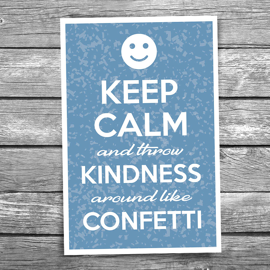 Keep Calm and Throw Confetti Postcard