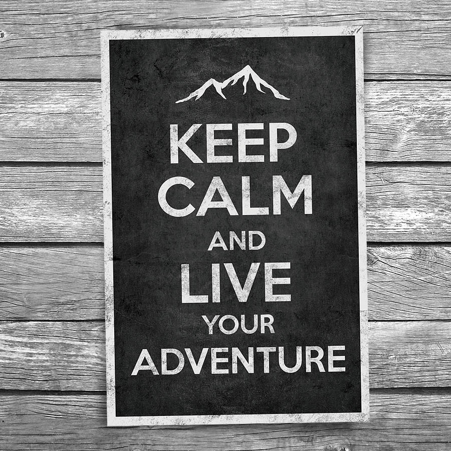 Keep Calm and Live Your Adventure Postcard