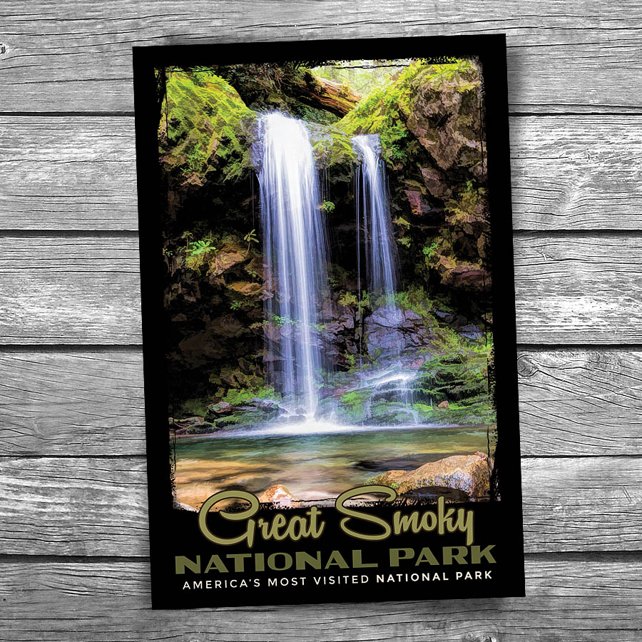 Grotto Falls Smoky Mountain National Park Postcard