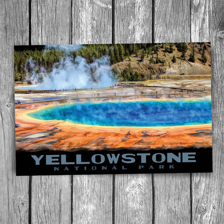 Yellowstone National Park Grand Prismatic Spring Postcard