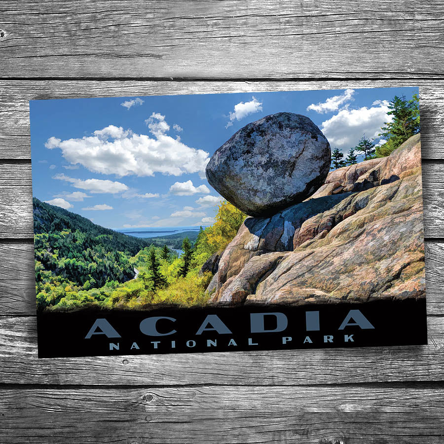 Acadia National Park Bubble Rock Postcard