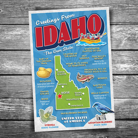Greetings from Idaho Postcard