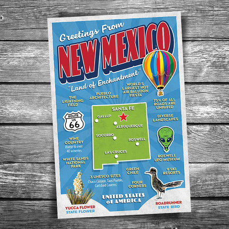 Greetings from New Mexico Postcard